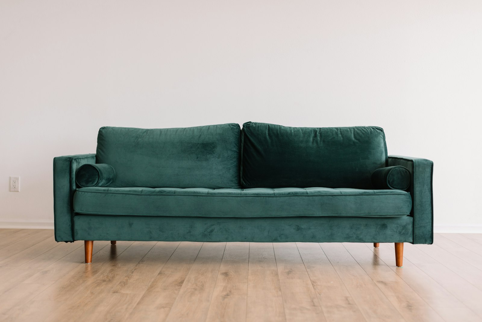 Modern living room with stylish sofa